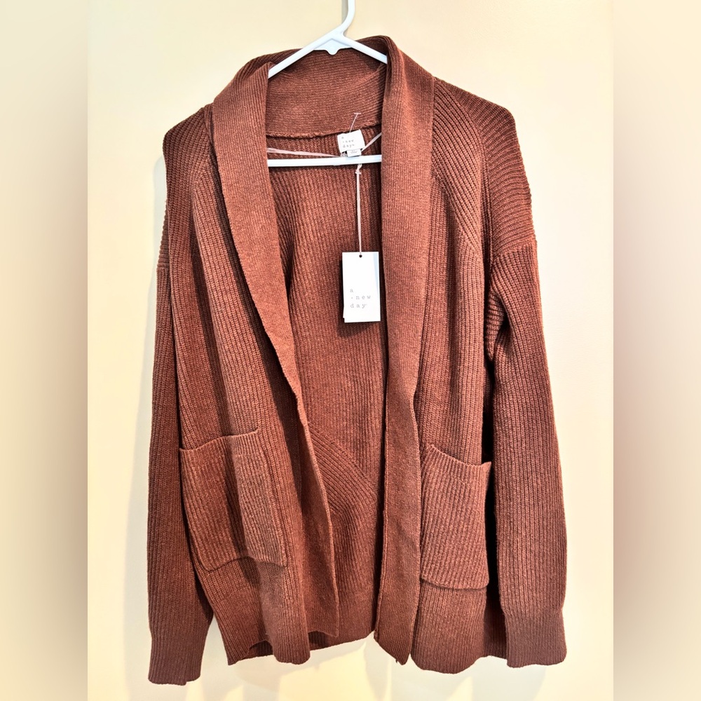 A New Day Women's Cinnamon Open Cardigan